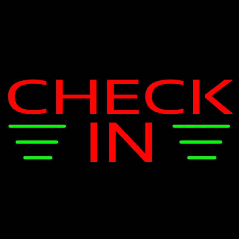 Check In Neon Sign