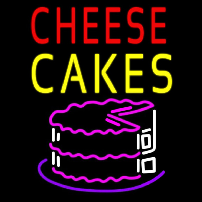 Cheese Cakes Neon Sign