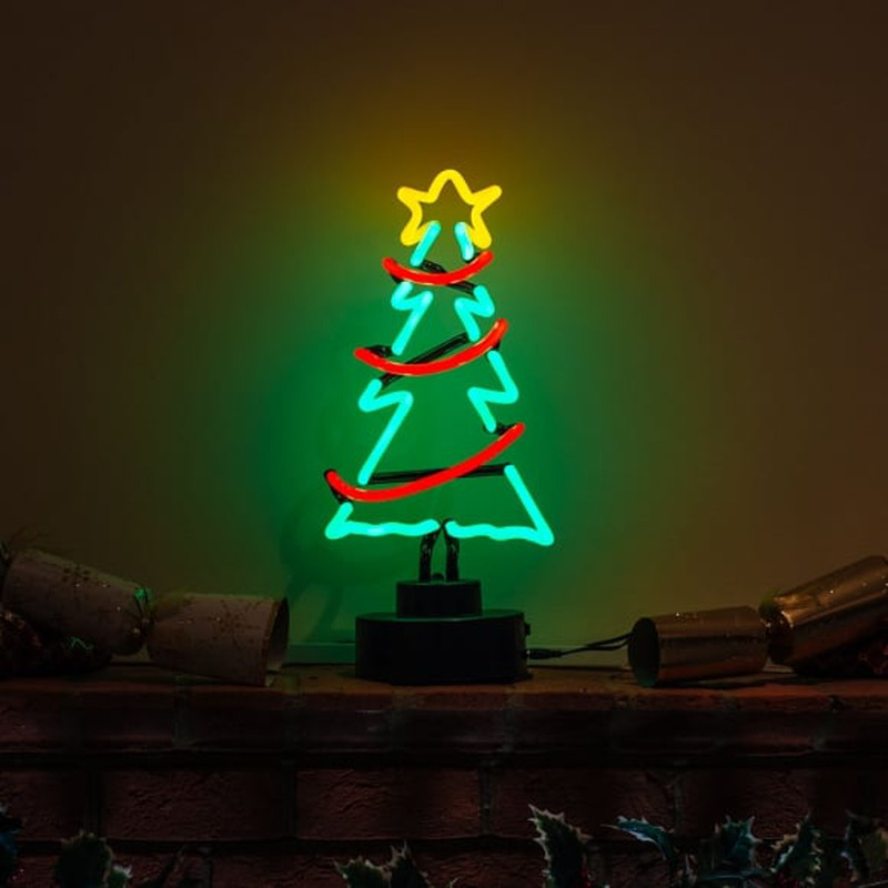 Christmas Tree 2 Desktop Neon Sign