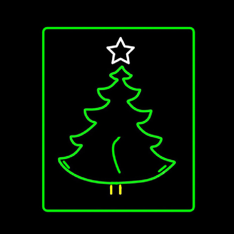 Christmas Tree Logo Neon Sign