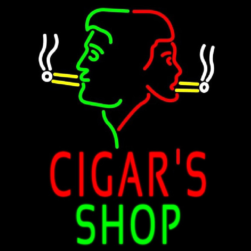 Cigars Shop With Logo Neon Sign