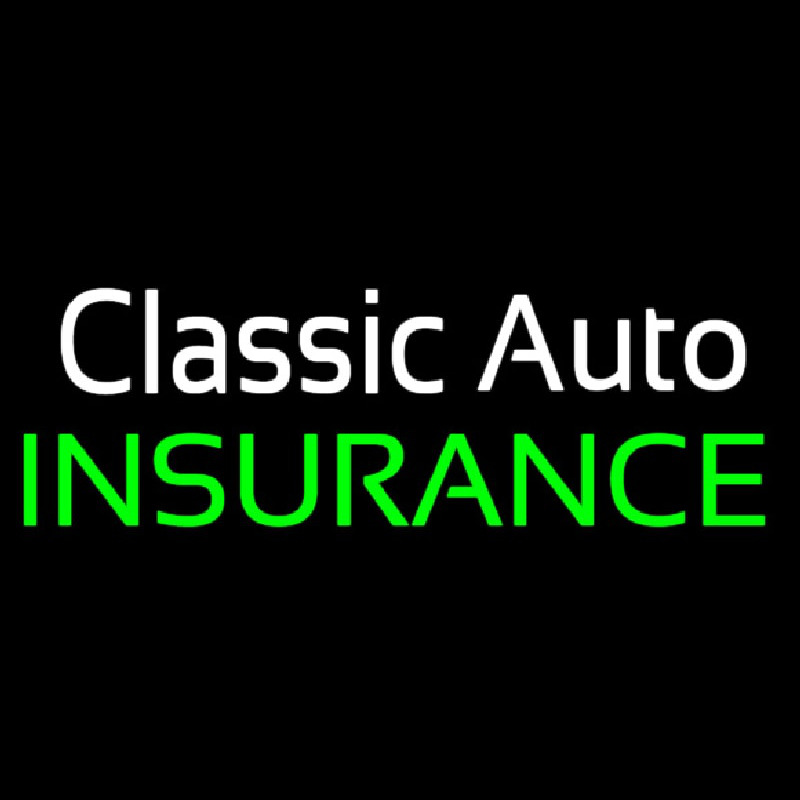 Classic Auto Insurance Neon Sign