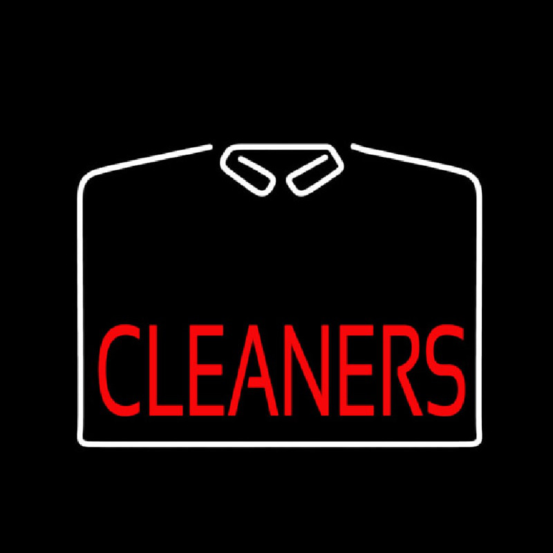 Cleaners With White Shirt Neon Sign