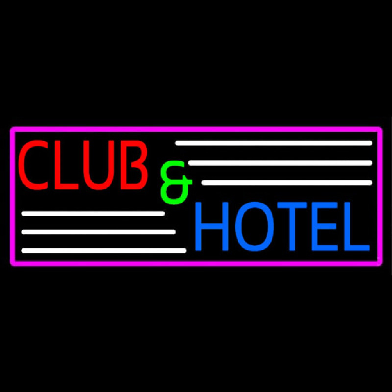 Club And Hotel Bar Neon Sign