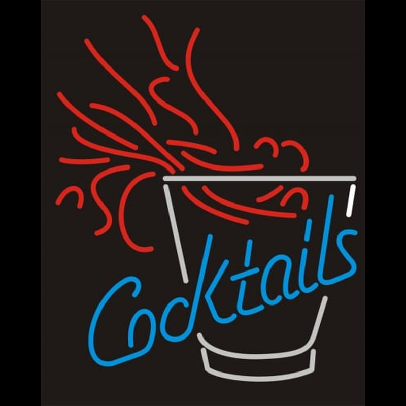 Cocktails Fire Neon Sign