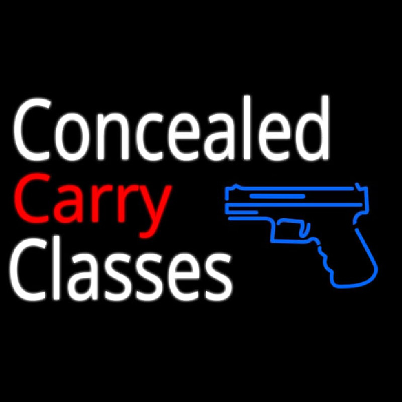 Concealed Carry Classes Neon Sign