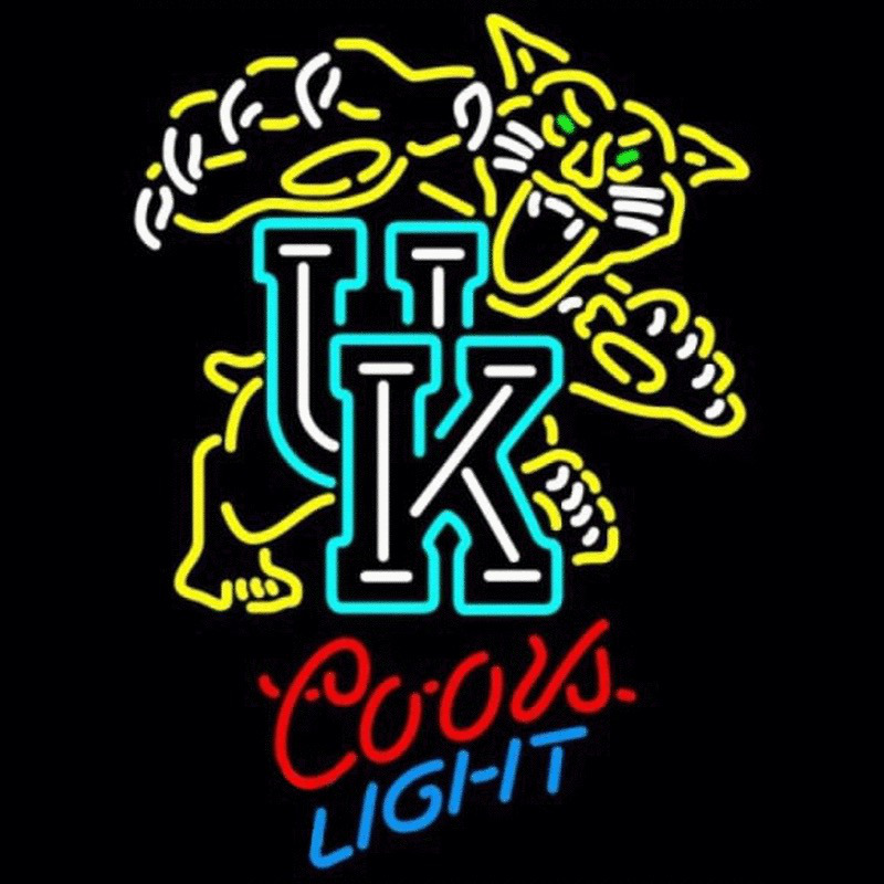 Coors Light Uk Kentucky Wildcats Logo University Beer Sign Neon Coors Light Uk Kentucky Wildcats Logo