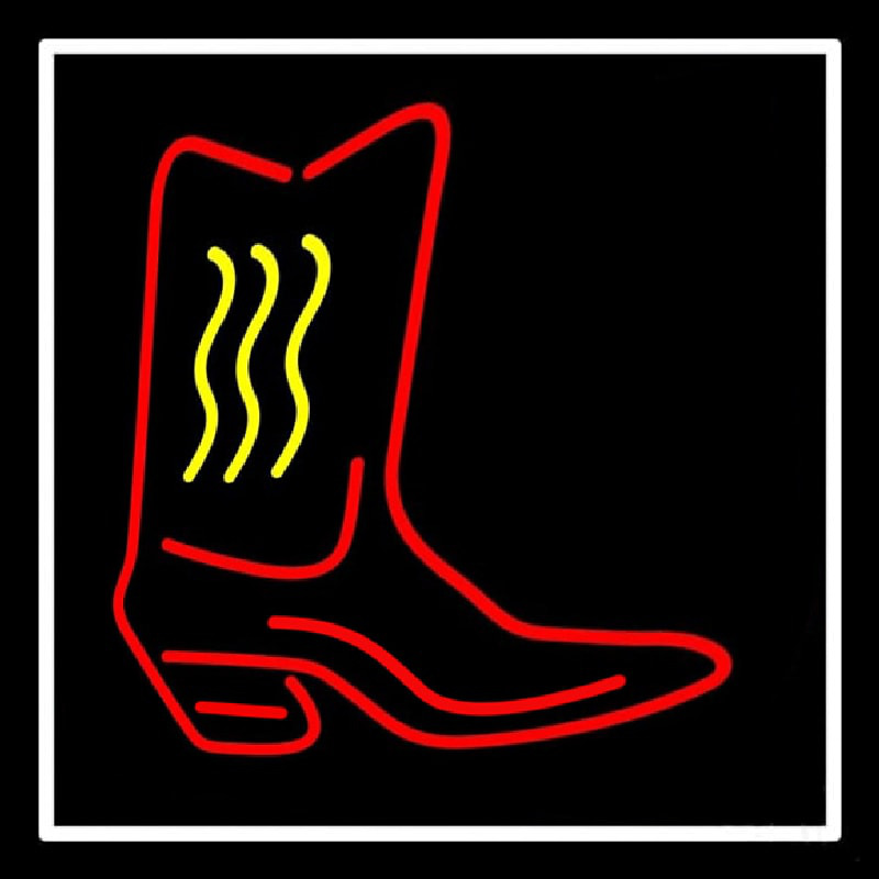 Cowboy Boot With Border Neon Sign