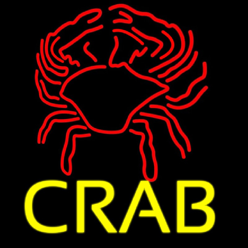 Crab Block With Logo 2 Neon Sign