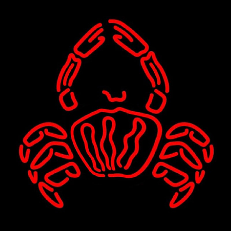Crab Logo Red Neon Sign