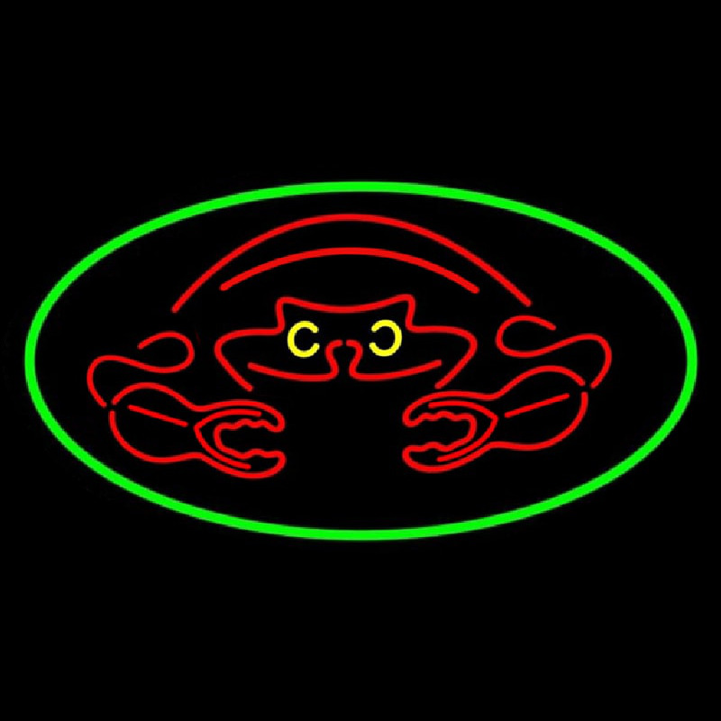 Crab Red Logo Neon Sign