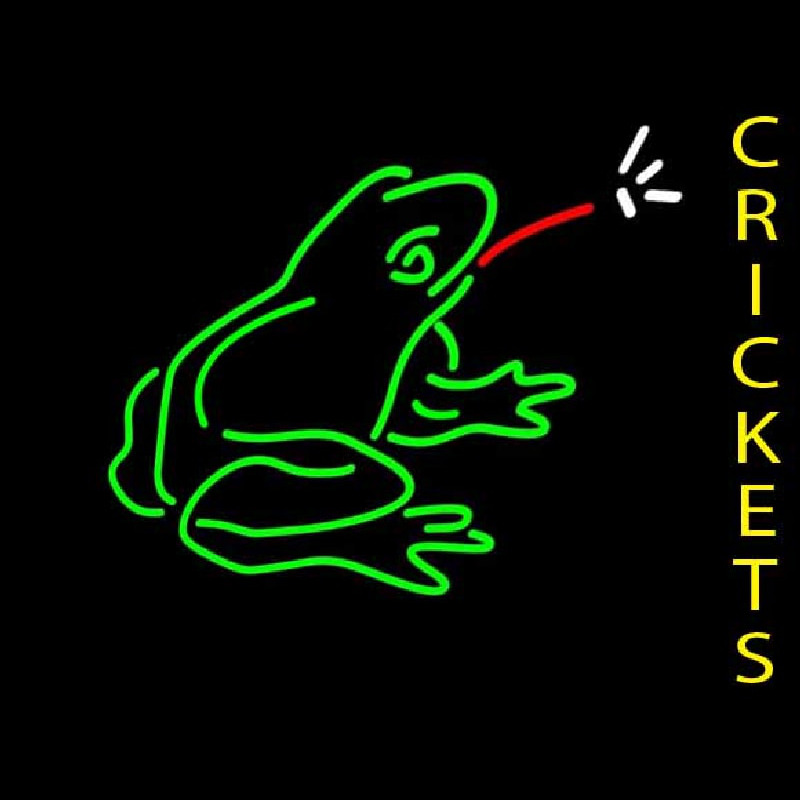 Crickets With Logo Neon Sign