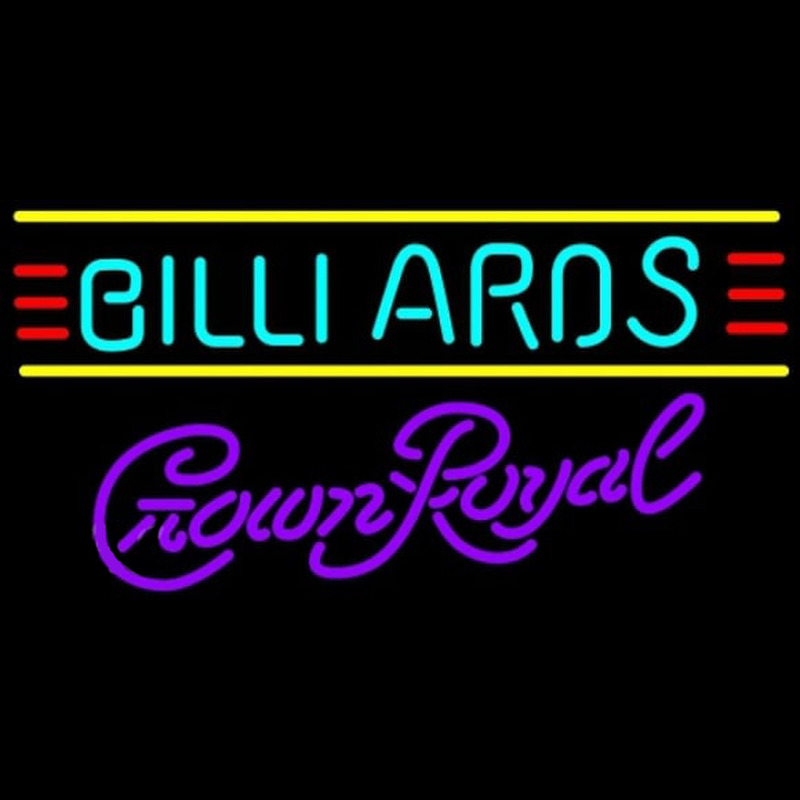 Crown Royal Billiards Te t Borders Pool Beer Sign Neon Sign