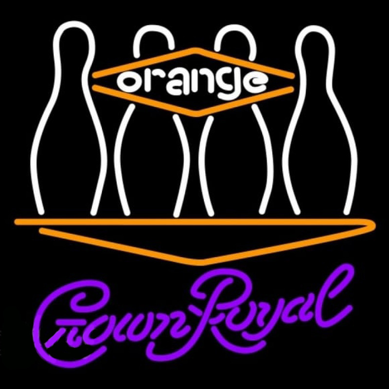 Crown Royal Bowling Orange Beer Sign Neon Sign
