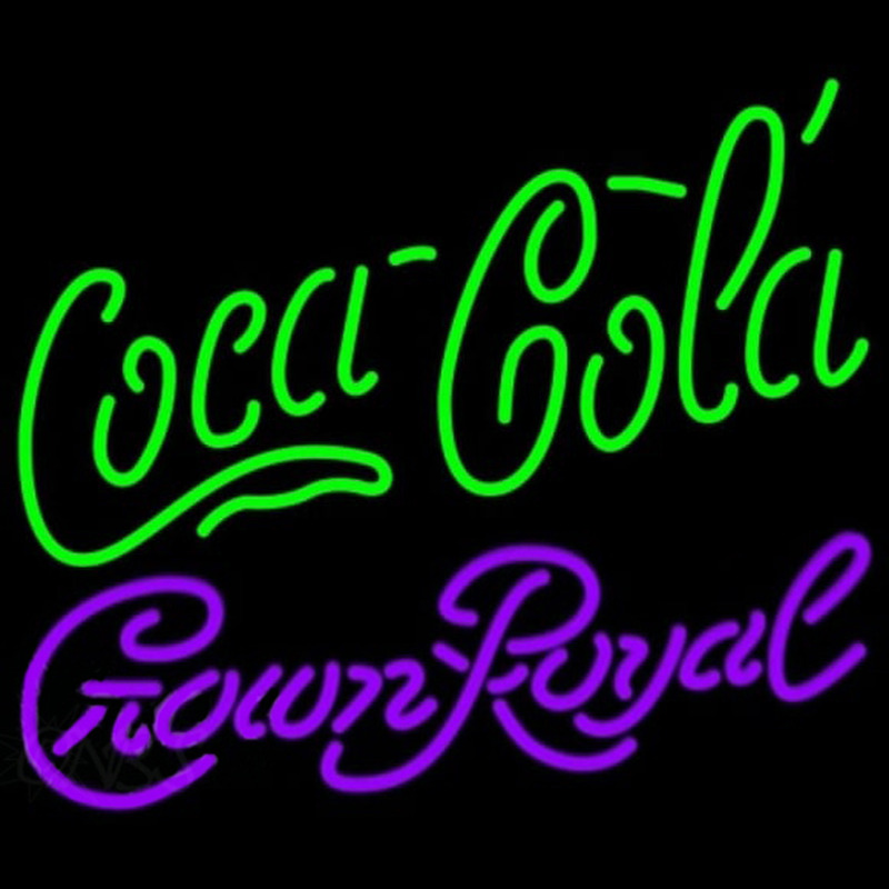 Crown Royal Coca Cola Green Beer Sign Neon Sign