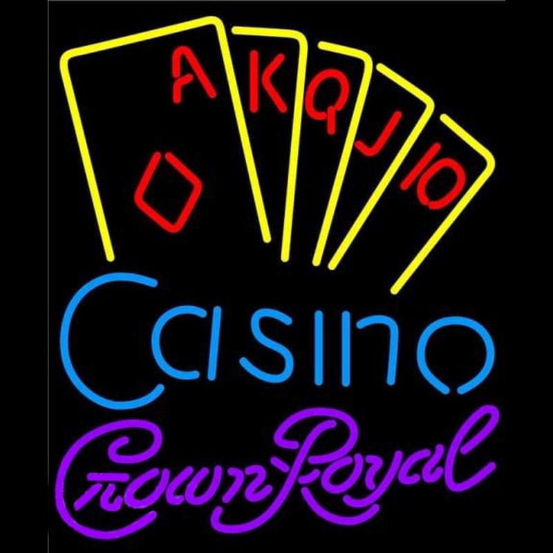 Crown Royal Poker Casino Ace Series Beer Sign Neon Sign