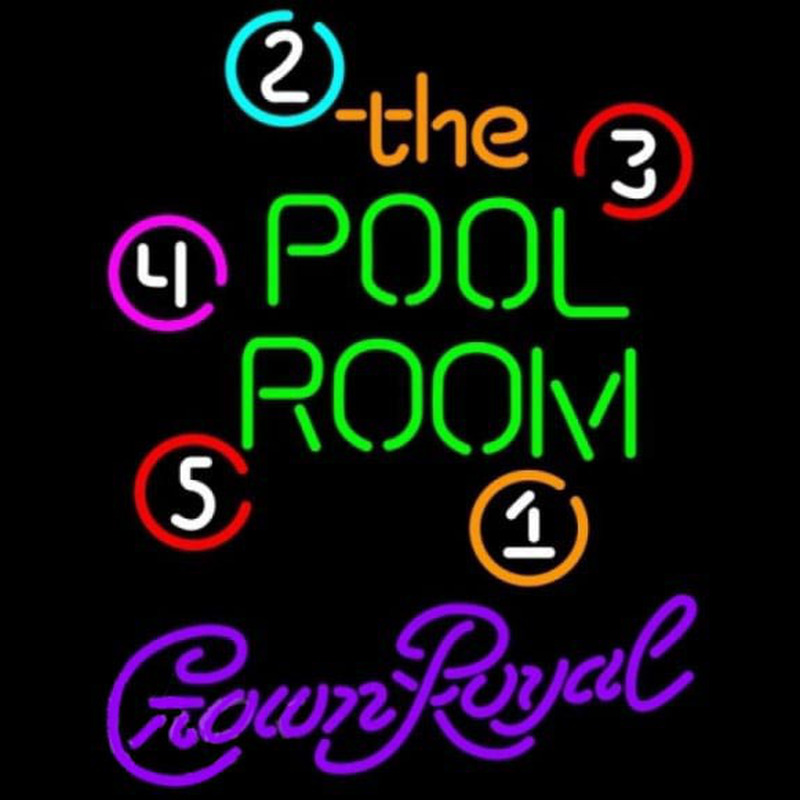 Crown Royal Pool Room Billiards Beer Sign Neon Sign