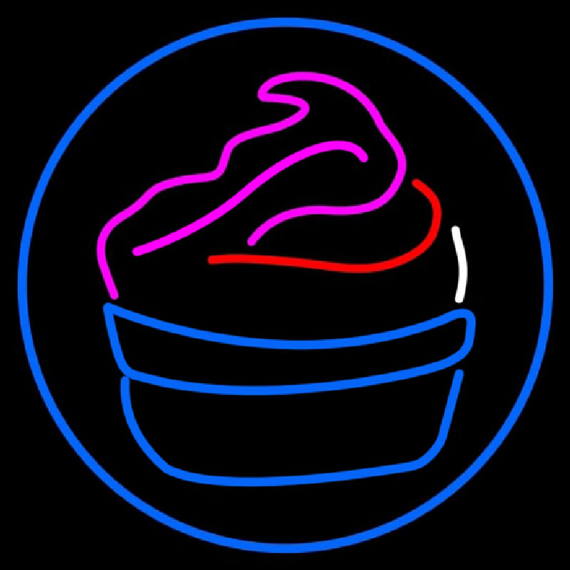 Cupcake Logo Neon Sign
