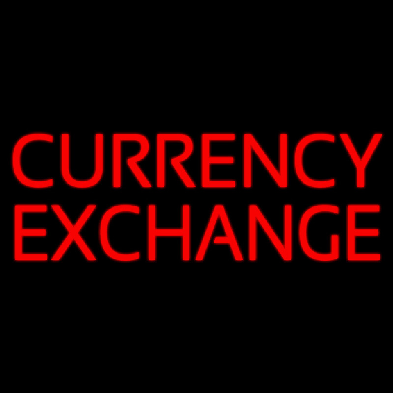 Currency E change Neon Sign