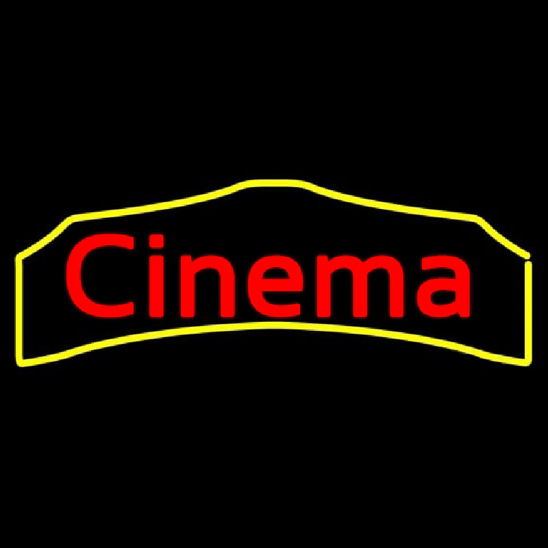 Cursive Cinema Neon Sign