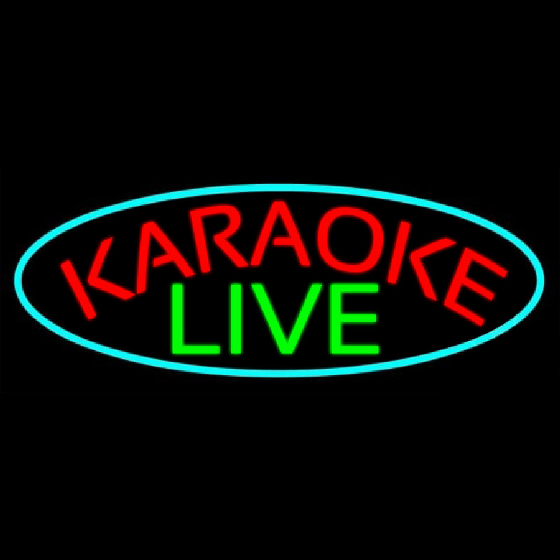 Cursive Karaoke Live Neon Sign