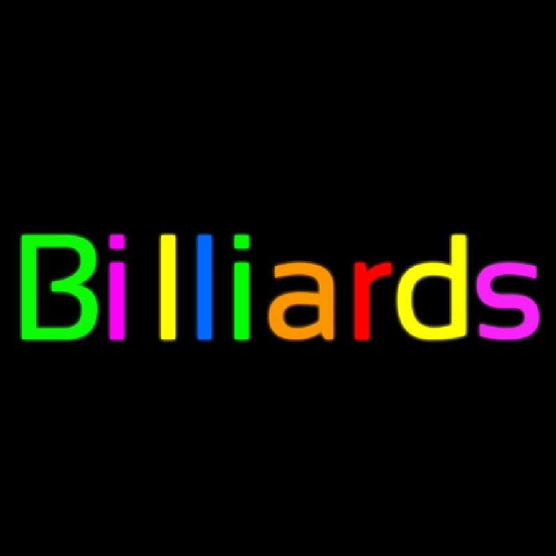 Cursive Letter Billiards 1 Neon Sign