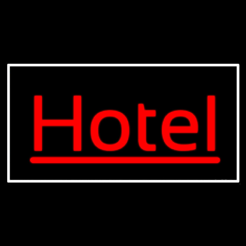 Cursive Red Hotel 1 Neon Sign