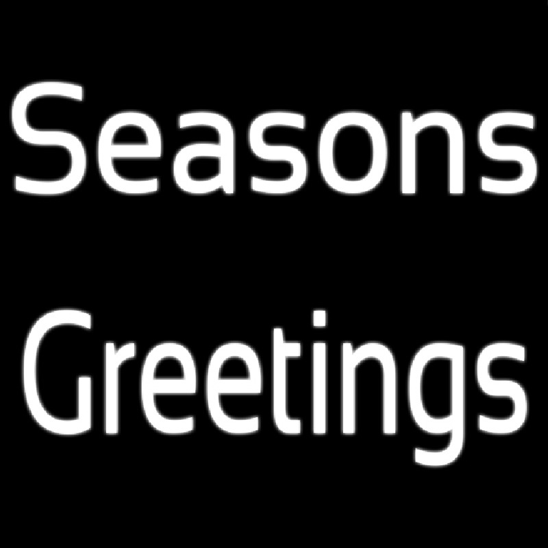 Cursive Seasons Greetings Neon Sign