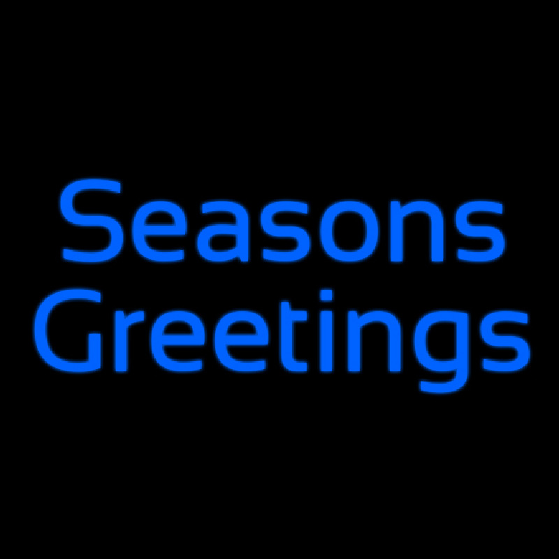 Cursive Seasons Greetings Neon Sign