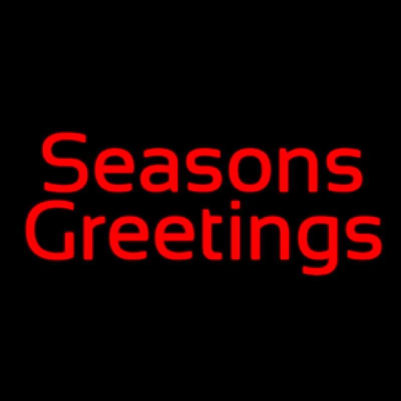 Cursive Seasons Greetings Neon Sign