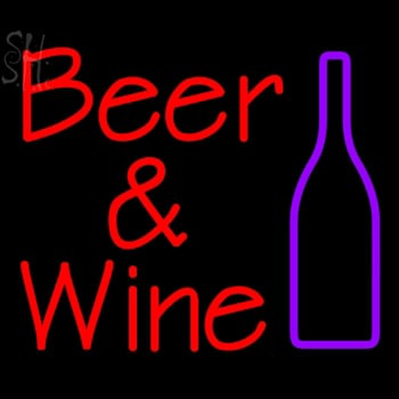 Custom Beer And Wine Bottle Neon Sign