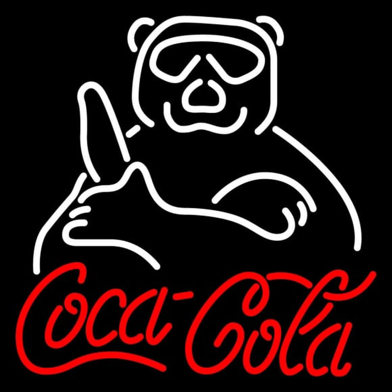Custom Coca Cola Sign With Panda Neon Sign