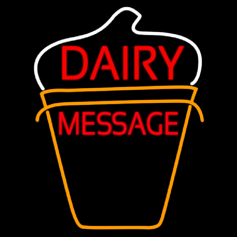 Custom Dairy On Logo Neon Sign