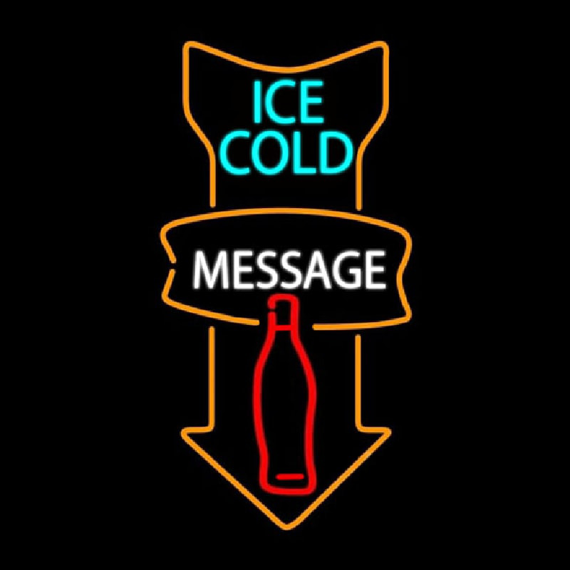 Custom Ice Cold Cold Drinks Neon Sign