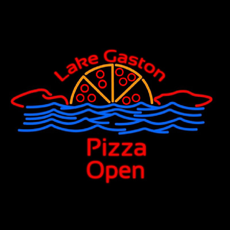 Custom Lake Gaston Pizza Open Neon Sign