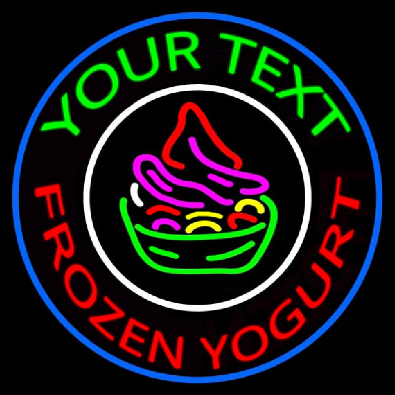 Custom Made Frozen Yogurt Neon Sign