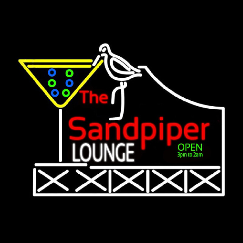 Custom Sandpiper Lounge Logo Neon Sign