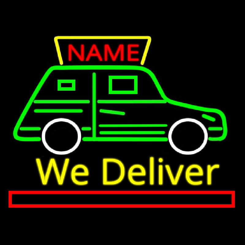 Custom We Deliver Van Neon Sign