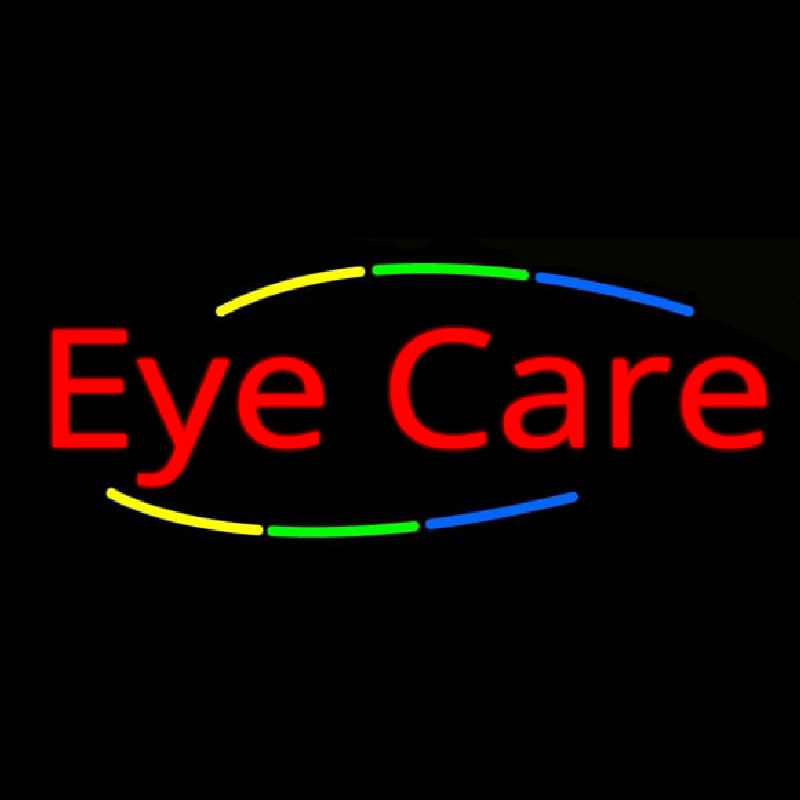 Deco Style Multi Colored Eye Care Neon Sign