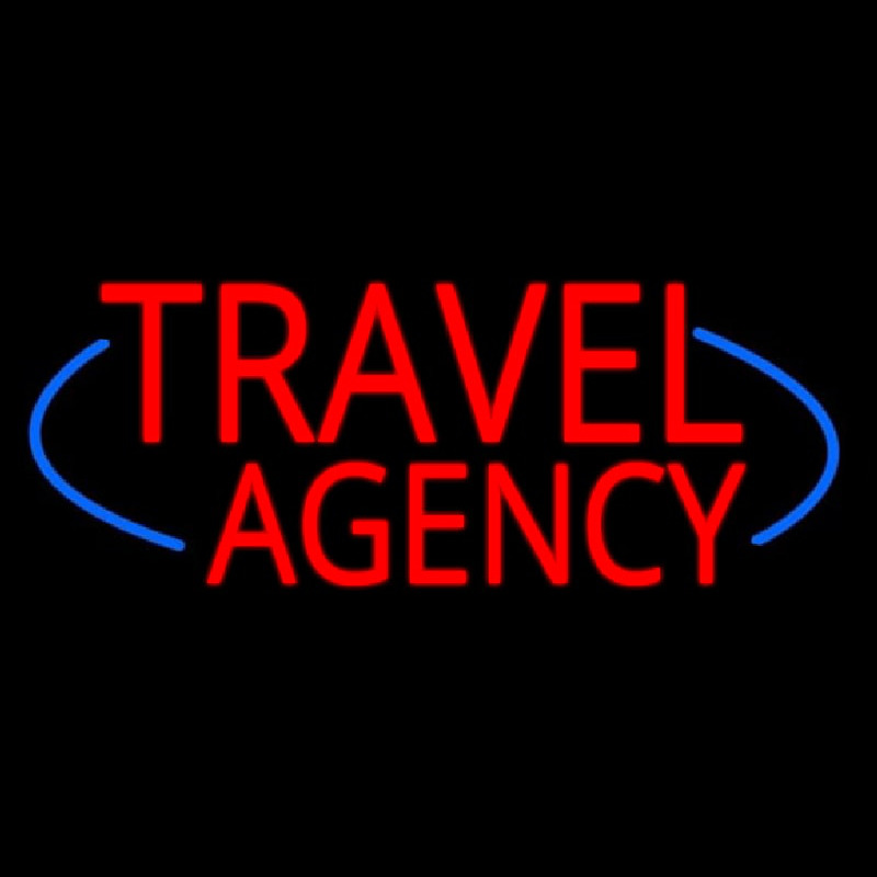 Deco Style Travel Agency Neon Sign