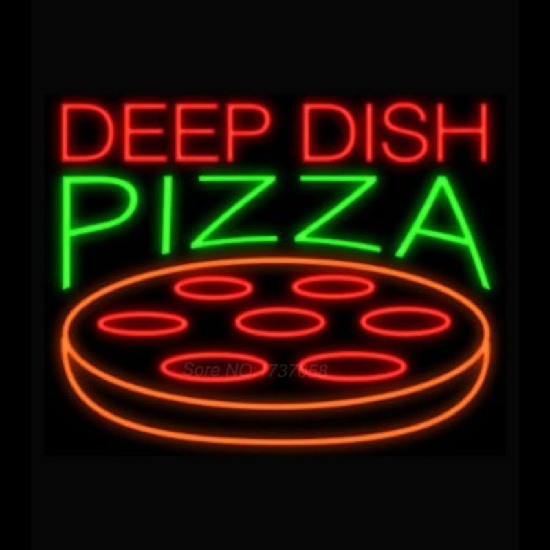 Deep Dish Pizza Neon Sign