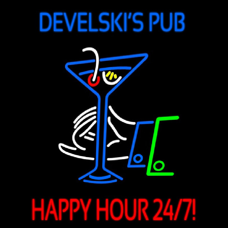 Develskis Pub Neon Sign