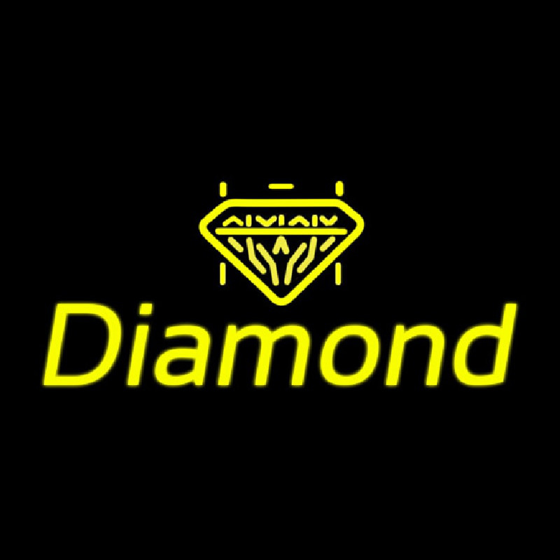 Diamond Yellow Neon Sign