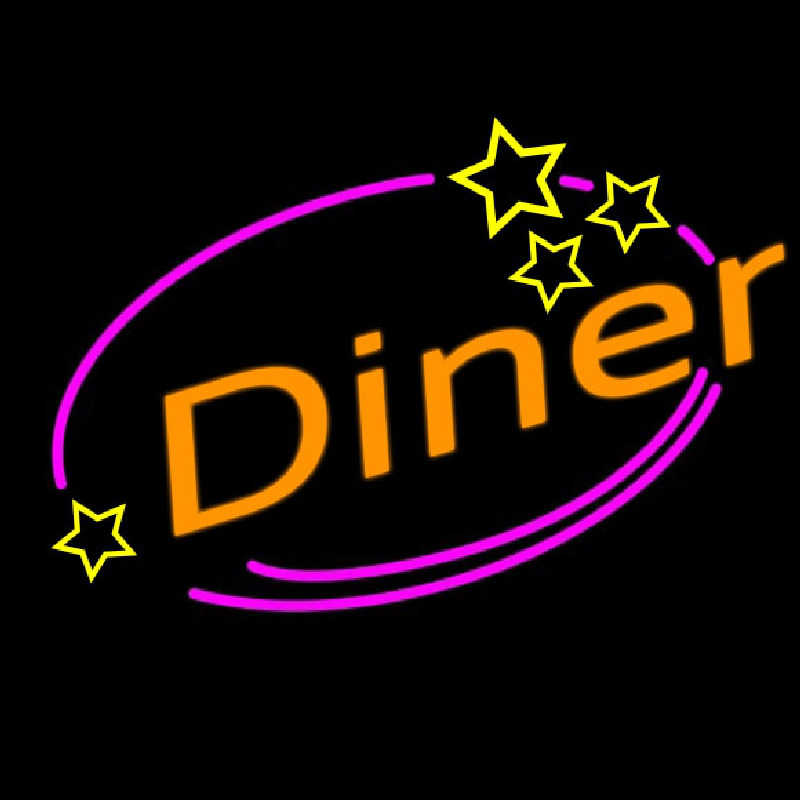 Diner With Star Neon Sign