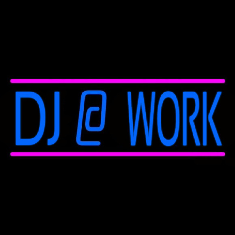 Dj At Work Neon Sign