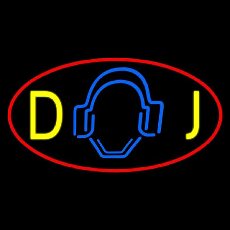 Dj Logo 5 Neon Sign