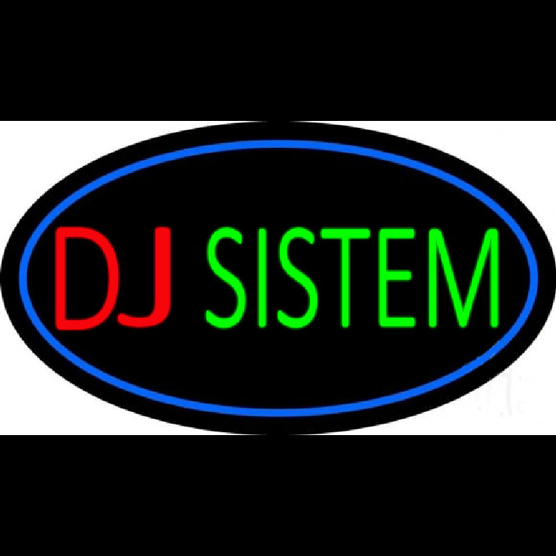 Dj System Block 2 Neon Sign