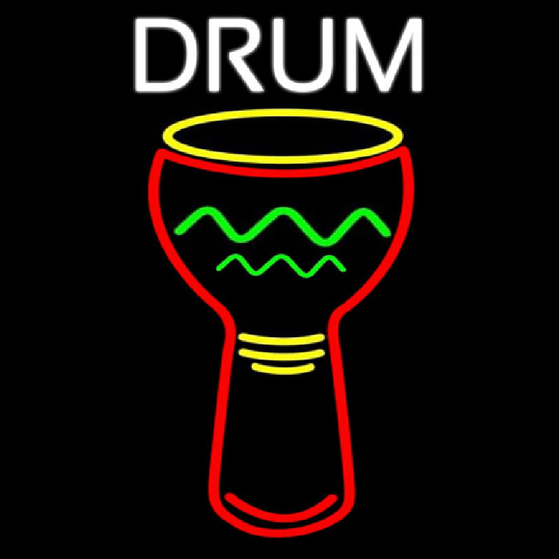 Djembe Drum 2 Neon Sign