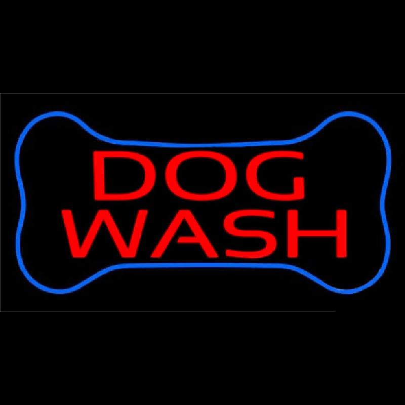 Dog Wash Block Neon Sign