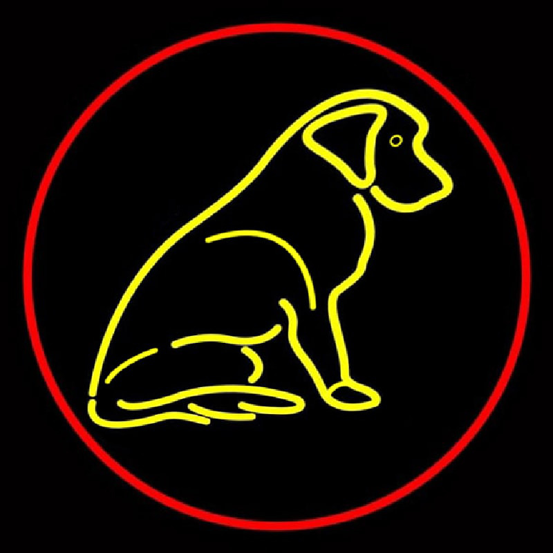 Dog With Logo 1 Neon Sign